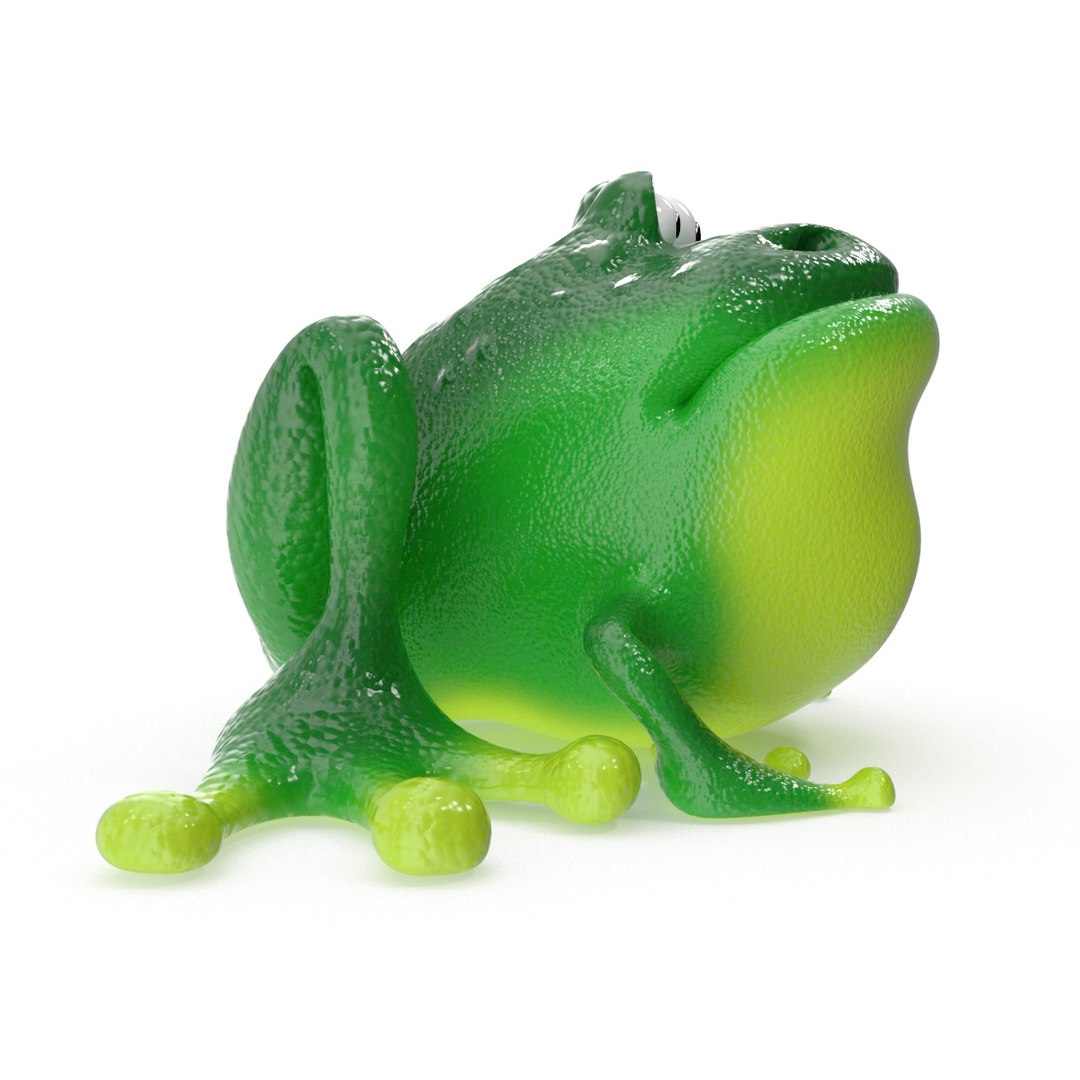 green frog 3d model