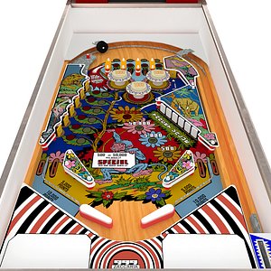 wood s queen pinball 3D