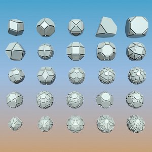 geometric shape pack 3d model