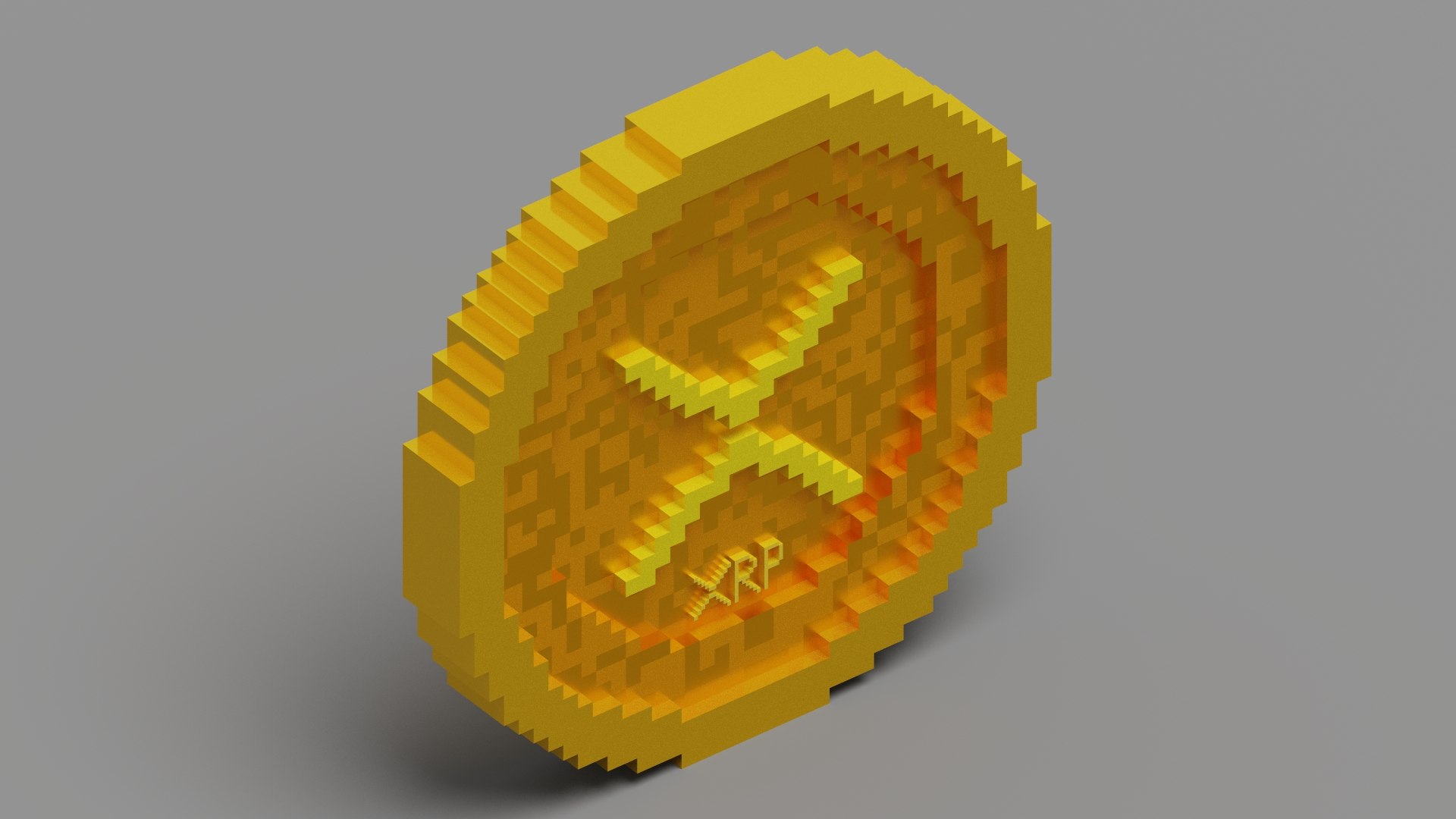 3D Voxel XRP Coin Model - TurboSquid 1855849