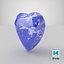 3D model Heart Shape Blue Sapphire