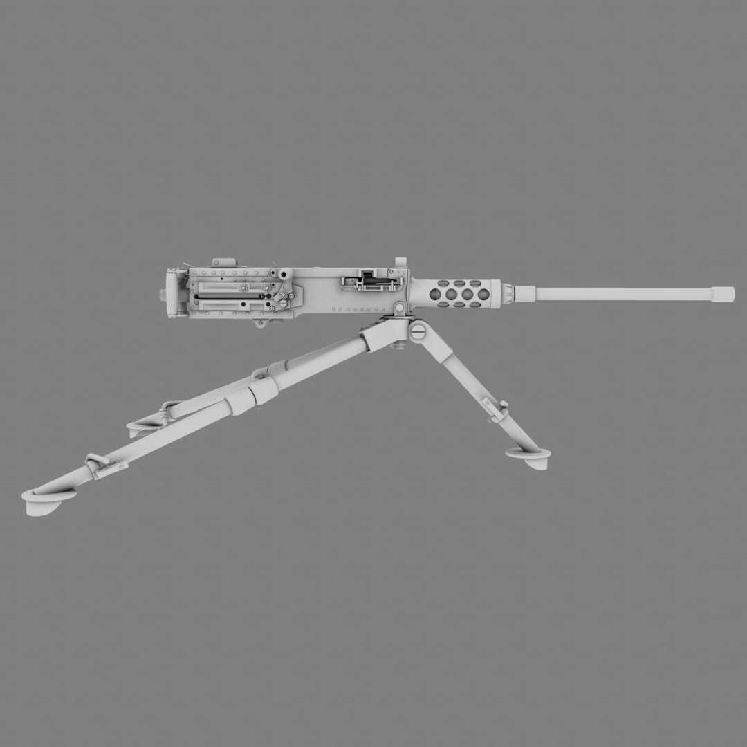 Caliber M2 Browning Machine Gun 3d Model
