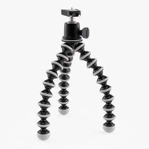3D Camera Mount Flexible Tripod White Rigged for Cinema 4D model