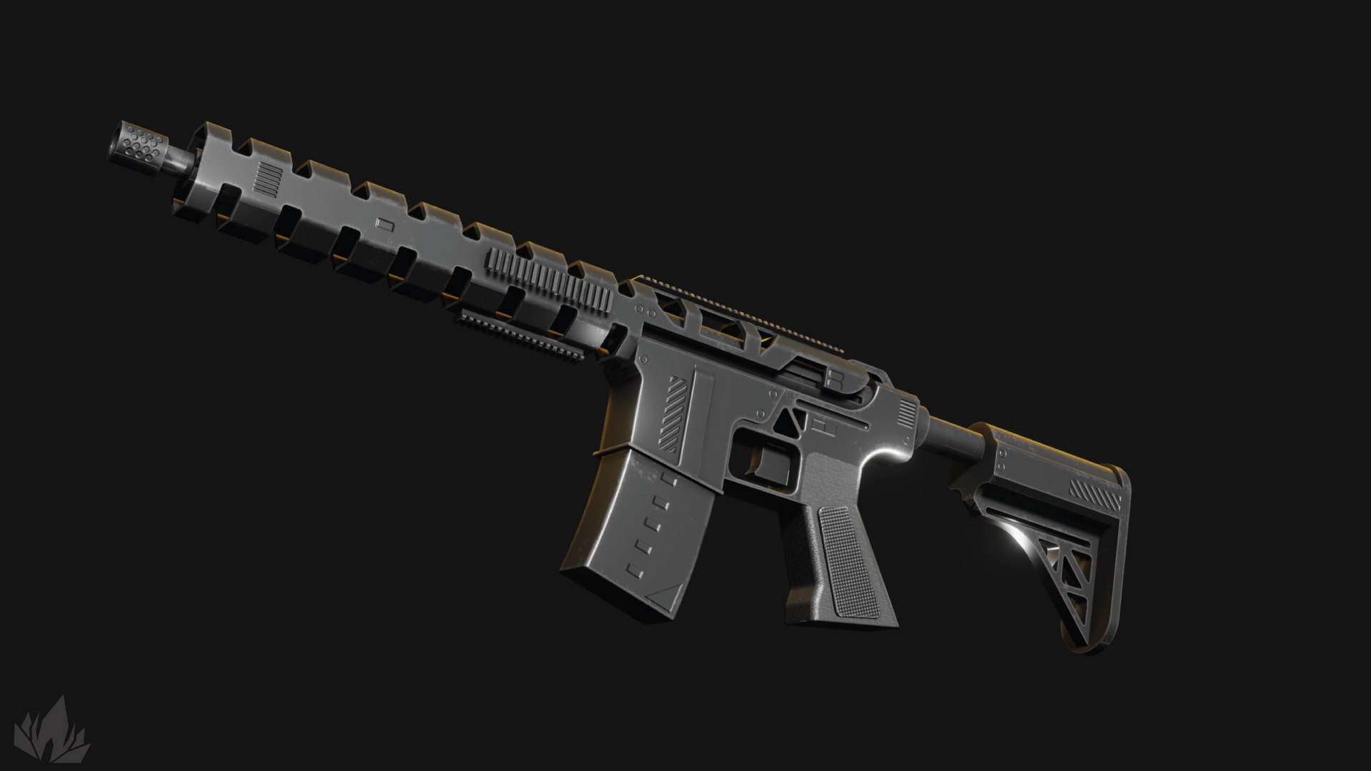 Rifle Game Ready 3D Model Model - TurboSquid 2090894
