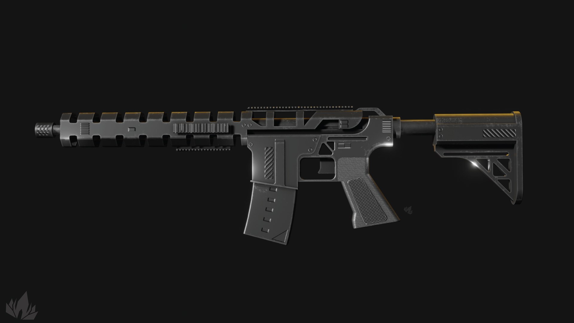 Rifle Game Ready 3D Model Model - TurboSquid 2090894