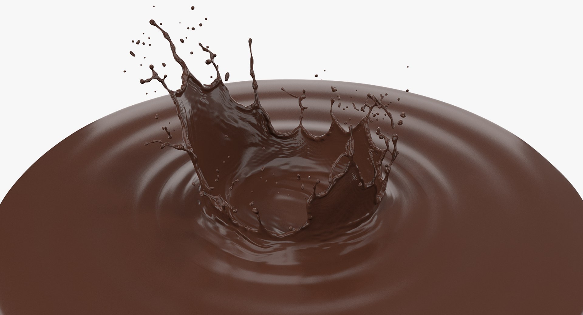 Chocolate Crown Splash 3D model preview