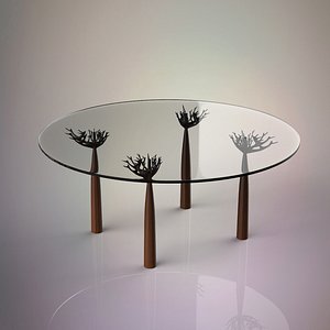 3D glass table