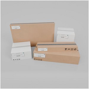 Logistics Pro Carboard Box Pack &ndash; Rigged and Customizable 3D model