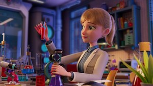 3D Cartoon  Laboratory Corridor model