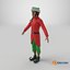 3D Christmas Elf Male 5 model