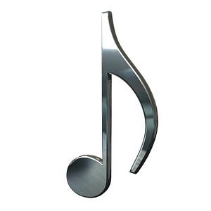 eighth note 3d obj