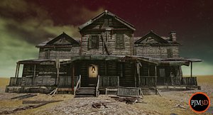 UE4 Abandoned wooden house modular V02