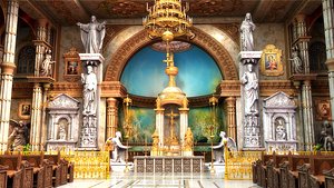 3D church interior