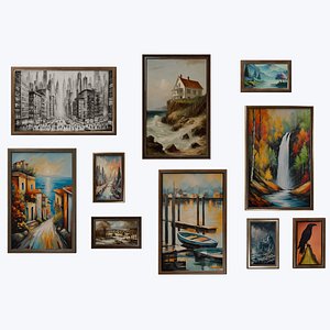 Modern Wall Pictures 3D model