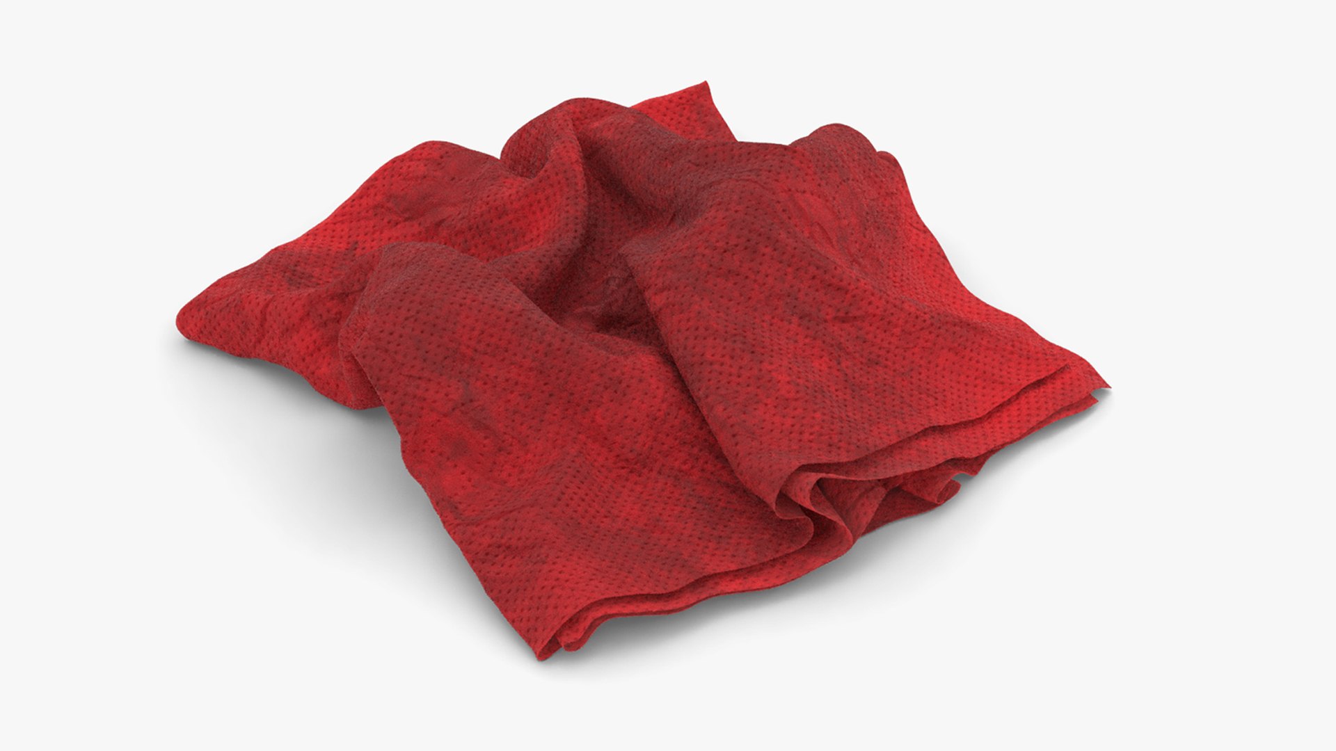 Napkin Crumpled Unfolded Dirty 3D model preview
