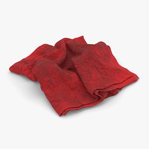 Napkin Crumpled Unfolded Dirty model