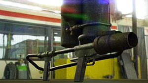 m2 flamethrower 3D model