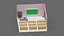 Voxel Classroom Low-poly 3D model