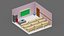 Voxel Classroom Low-poly 3D model 3D model