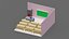 Voxel Classroom Low-poly 3D model