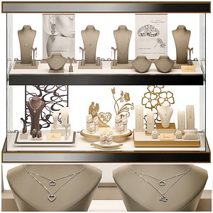 3D Stylish jewelry showcase