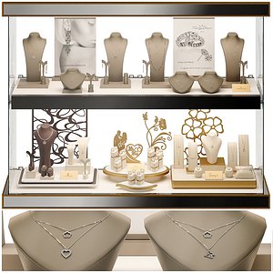 Stylish jewelry showcase