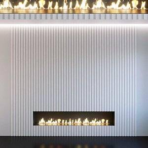 Wall Panel Set 123 Fireplace