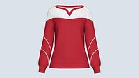 Girls Lace Yoke Overlay Sweatshirt