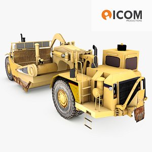 Heavy Scraper Vehicle Low-Poly