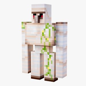 Minecraft Iron Golem Rigged 3D Model Game Ready 4K PBR 3D model