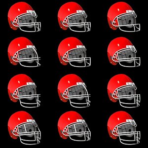 football helmet facemasks 3d model