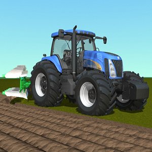 3d model tractor
