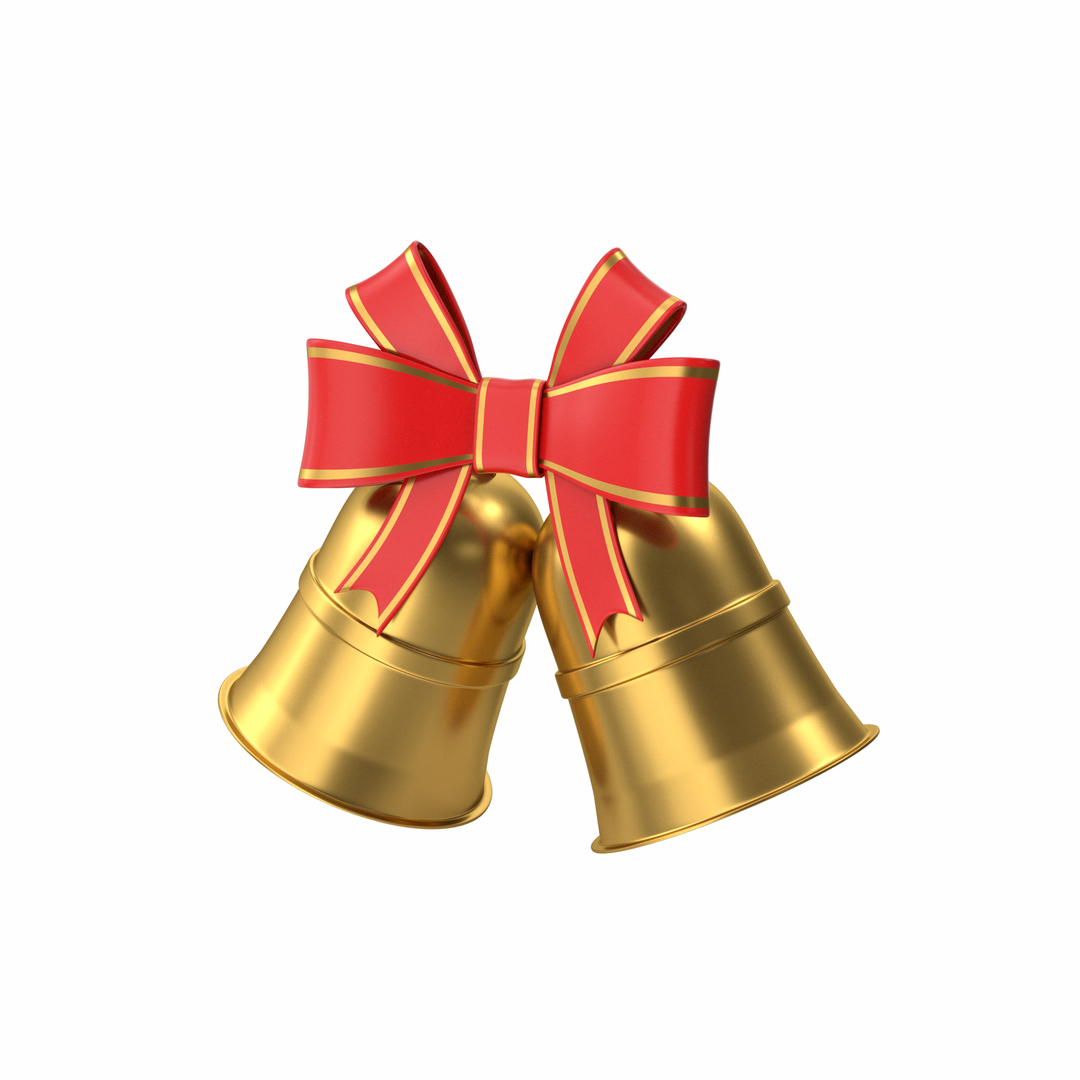 3D Jingle Bells With Bow - TurboSquid 1831996