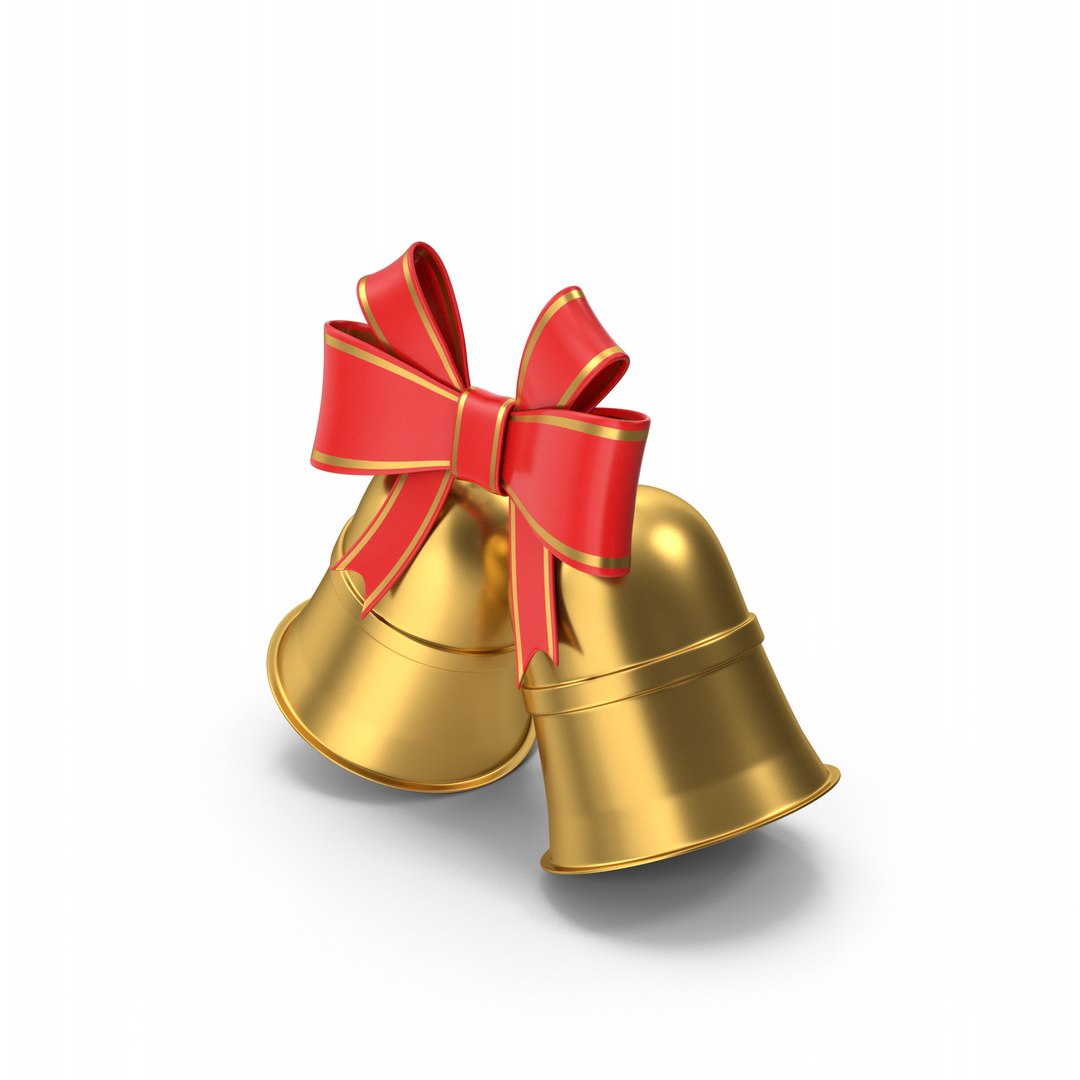 jingle bells bell red bow christmas ornament png download - 3888