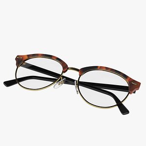 3D Classic Reading Glasses Folded model