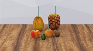 3D model fruit juices