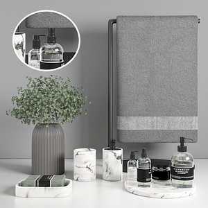 3D bathroom accessories set 15