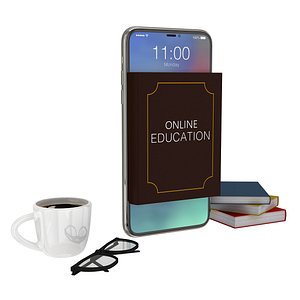 online book phone 3D model