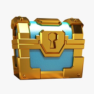 clash gold chest 3d model