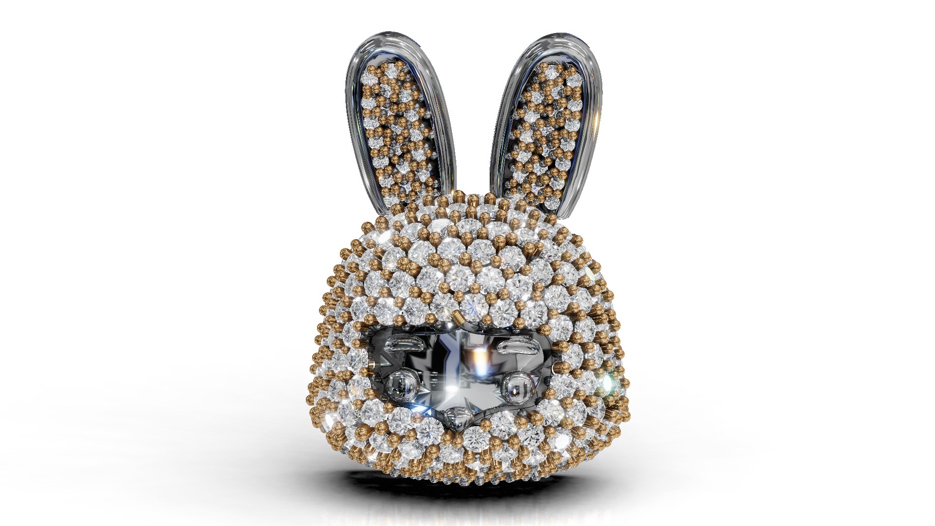 Cute Diamond Bunny Pendant 3D model https://p.turbosquid.com/ts-thumb/Tl/WHh6Zr/5d/snapshot40/png/1734622853/1920x1080/fit_q87/41fbdc738779fe1bc91e612ff33ca70b00d91b90/snapshot40.jpg