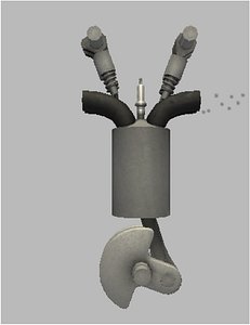 3d model ready car engine