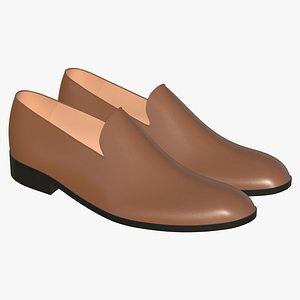 Brown Leather Shoes 3D