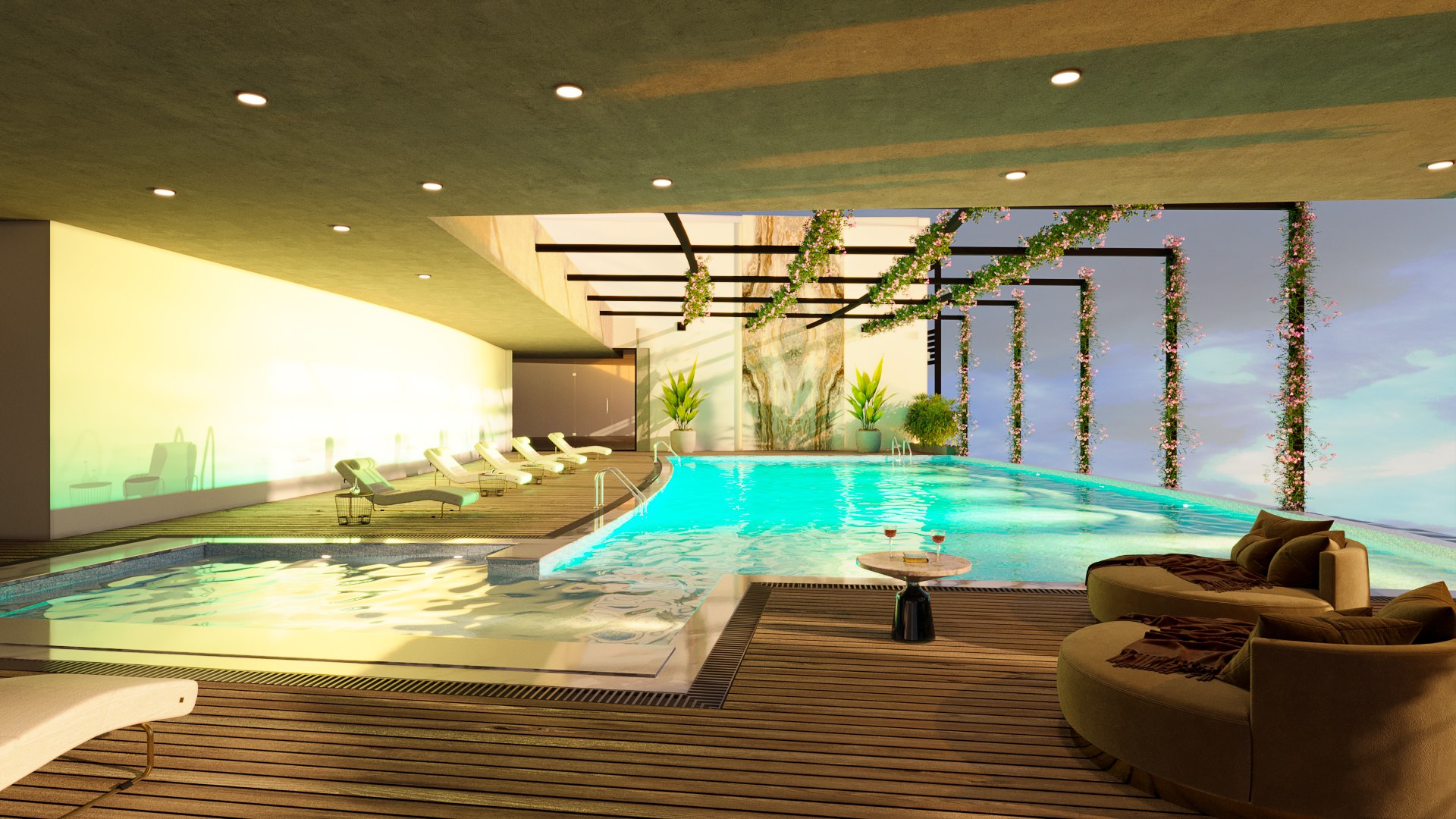 Pool And Spa 3D Model - TurboSquid 2013065