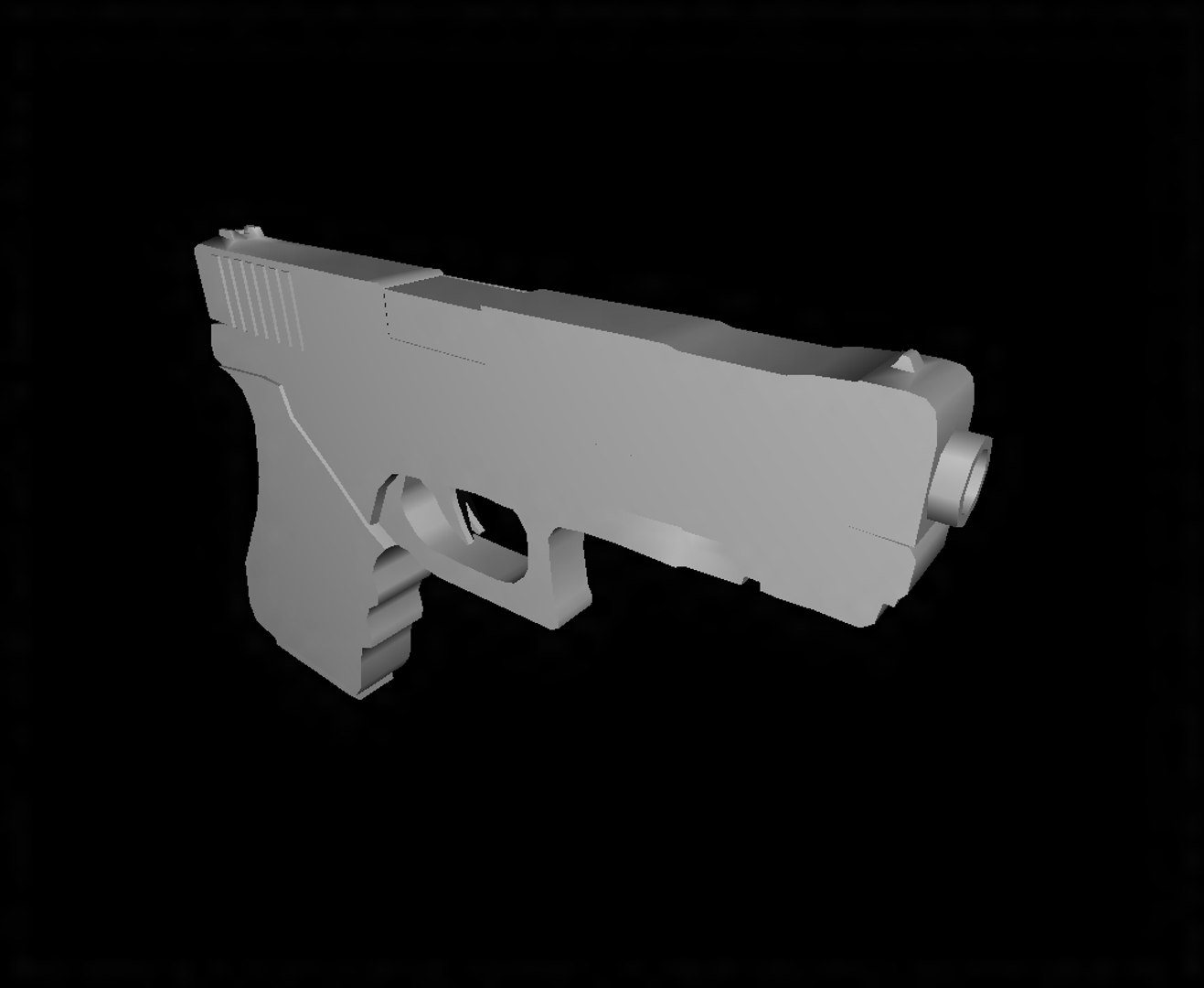 glock pistol gun bullet 3d model