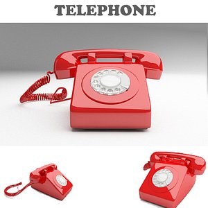 retro phone 3d max