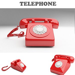 Telephone Retro Red