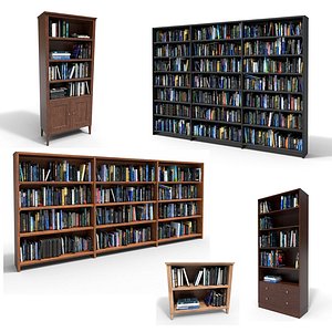 Library Bookshelf Collection 3D model