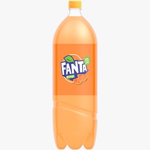 Fanta Orange Fruit Soda 3 Liter Bottle model