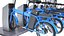 3D Sharing System Citi Bike Pay Station with Bicycles model