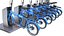 3D Sharing System Citi Bike Pay Station with Bicycles model